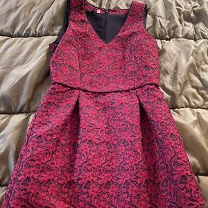 Red Embroidered Nordstrom Dress, Never Worn